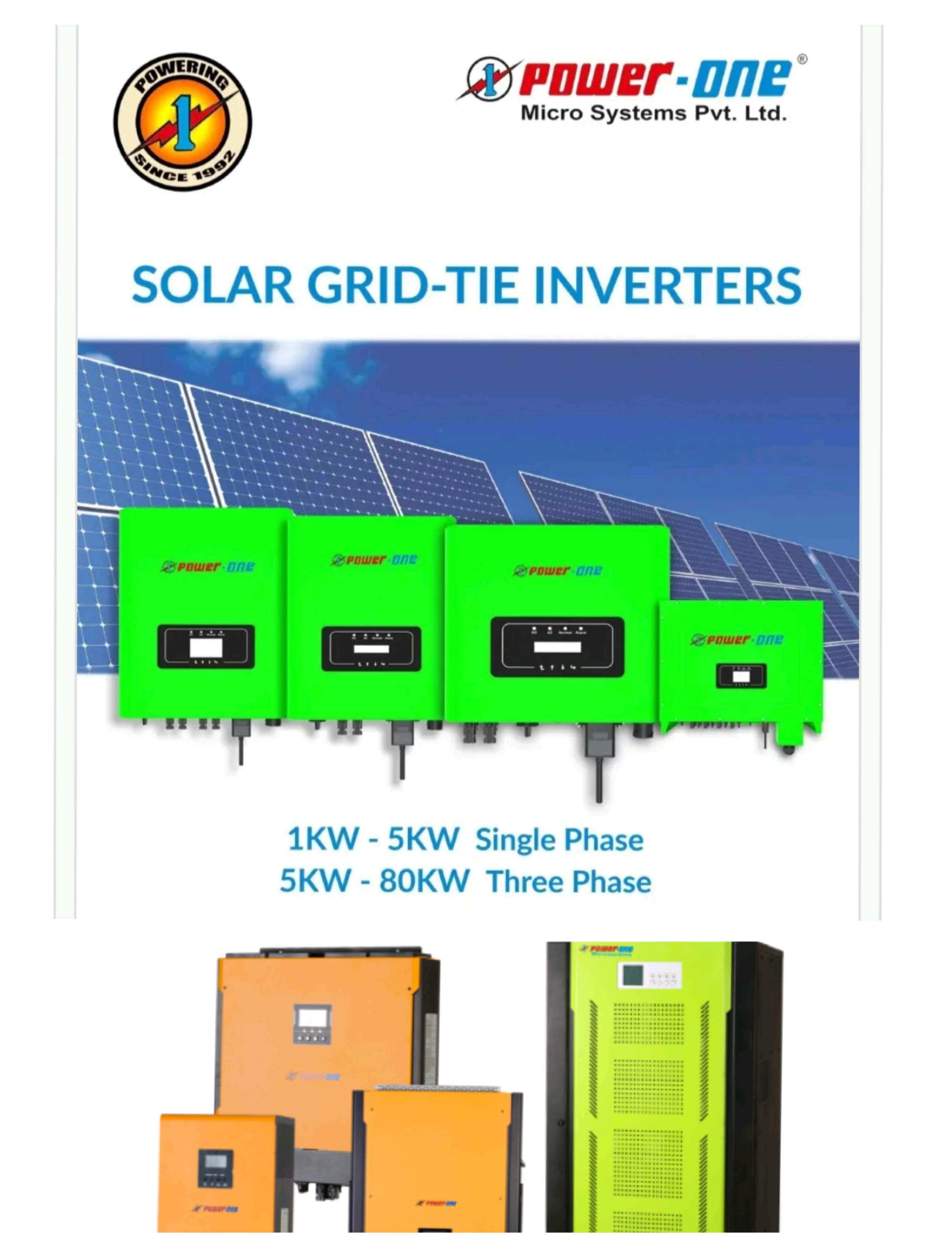 Solar Inverter (GTI/ON Grid, OFF Grid, Hybrid Grid Tied)